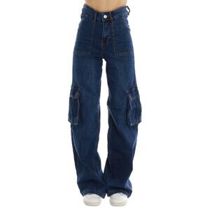 JEANS CARGO BLU